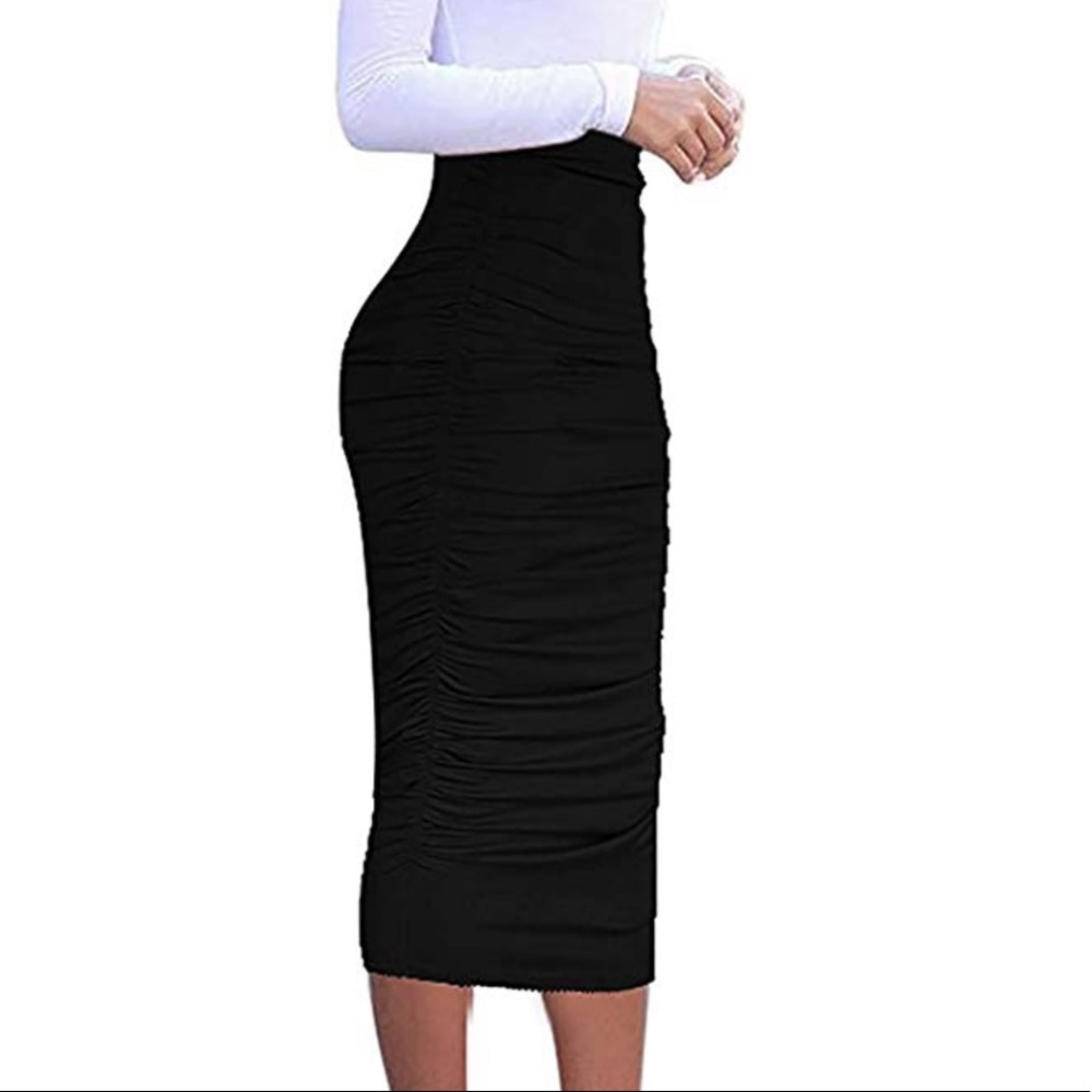 High waisted elan black skirt
